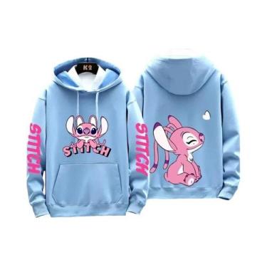 Imagem de Moletons Com Capuz Casuais Para Casais Disney Stitch Para Homens E Mul