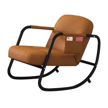 Imagem de NRNQMTFZ Cadeira planadora para amamentação, reclinável estofada, cadeira de balanço de berçário, cadeira de balanço moderna com encosto alto, para sala de estar, quarto, varanda (suporte preto