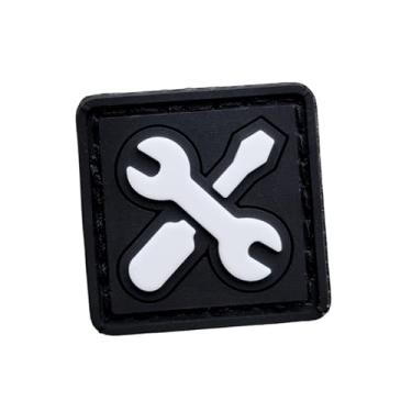 Imagem de Mini patch de PVC para ferramenta mecânica – Chave que brilha no escuro e gancho de ícone de chave de fenda