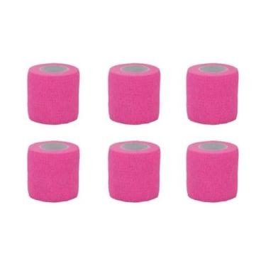 Imagem de Fita Adesiva Esportiva Rosa Brilhante 2.5-15CM Bandagem Elástica Para 