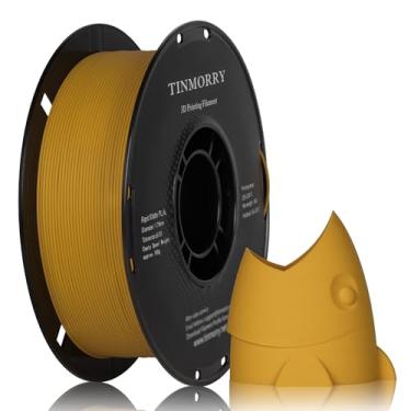 Imagem de TINMORRY Filamento PLA fosco 1,75 mm, filamento de impressora 3D de superfície fosca, compatível com impressoras 3D Bambu Lab FDM, carretel de 1 kg (1 kg), amarelo abóbora fosco
