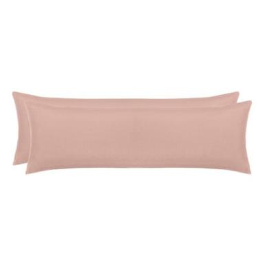 Imagem de Kit 2 Fronhas Super Body Pillow Acetinado Altenburg 50X145cm Cor:Rosa 