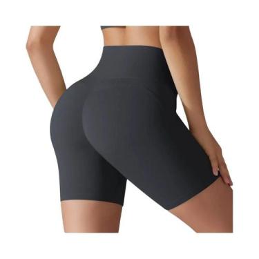 Imagem de Shorts De Yoga De Cintura Alta Com Controle De Barriga E Levantamento 