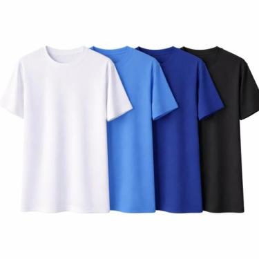 Imagem de Kit com 4 Camisetas Dry Fit Original 100% Poliéster  Cores Sortidas, P