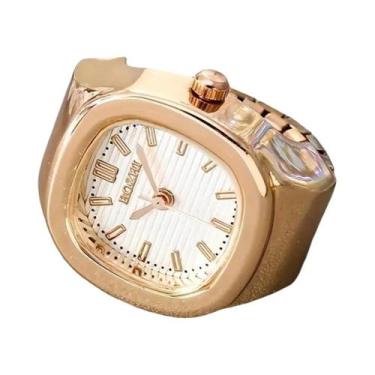 Imagem de Relógio De Bolso Quadrado Minimalista Punk, Anel Versátil, Mini Relógi