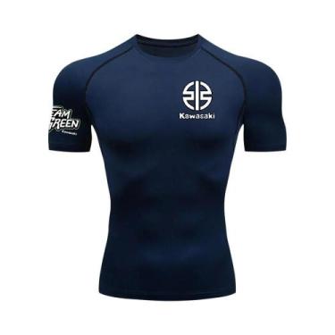 Imagem de Camiseta De Corrida Masculina Para Fitness, Secagem Rápida, Gola Redon