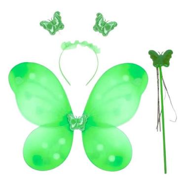 Imagem de Kit Asas Fada Borboleta Fantasia Infantil Tiara E Varinha - RB FEST, V