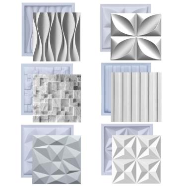 Imagem de Kit 6 Formas Para Gesso E Cimento Abs Moldes 30X30