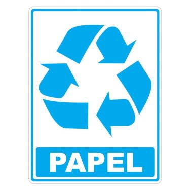 Imagem de Adesivo Lixo Reciclavel Papel 1 Unidade 20cm X 15cm Nome Do Desenho Papel