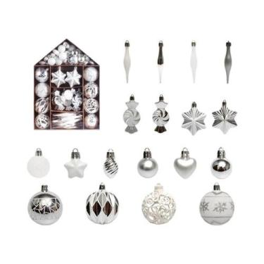 Imagem de Enfeites De Natal Inquebráveis 73 Peças Decorações Pendentes Para Árvo