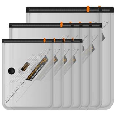 Imagem de 10 sacos de armazenamento a vácuo com bomba elétrica, bolsa de compressão a vácuo de viagem, reutilizável, à prova de poeira, bolsa a vácuo, 3 tamanhos para mochila de roupas (sem bomba)