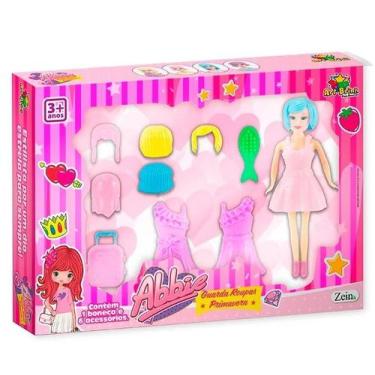 Imagem de Boneca Abbie Boneca Com Troca de Roupa Divertido Guarda Roupa Com Aces