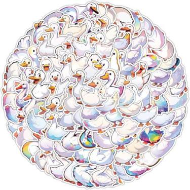 Imagem de Adesivos Cute Cartoon Duck, 50 peças de adesivos Funny Animal Ducky - 