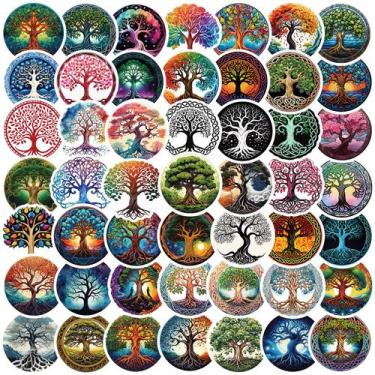 Imagem de Adesivos Tree of Life Creative Artistic 50 peças à prova d'água - yiwe