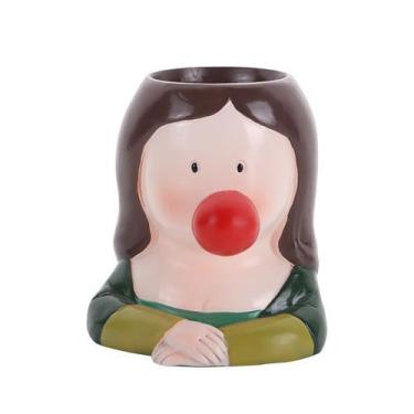 Imagem de Porta-canetas Resin Art Creative Porta-lápis Funny Character - Yiweisa