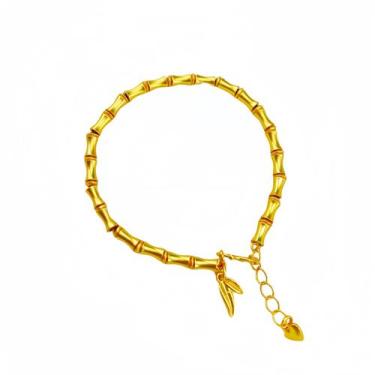 Imagem de Pulseira de segmento de bambu banhado a ouro para mulheres - yiweisai