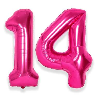 Imagem de Balões Foil Helium Number Festa de 14 anos da SUWEN