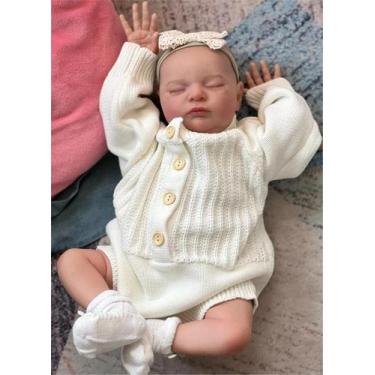 Imagem de Boneca Reborn Zero Pam Sleeping Girl 50 cm com roupas