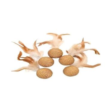 Imagem de Brinquedos Interativos De Rattan Para Gatos Com Sinos Sonoros, Varinha