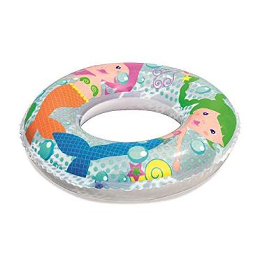 Imagem de Bestway, Bóia Circular Infantil de 51cm de diâmetro para Crianças de 3 à 6 Anos, com Estampa de Sereia.