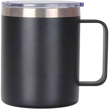Imagem de Caneca Copo Térmico Aço Inox 360ml Cerveja Café Bebidas preto