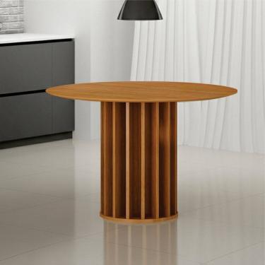 Imagem de Mesa para Sala de Jantar Redonda 108cm Mdf Flora Cinamomo