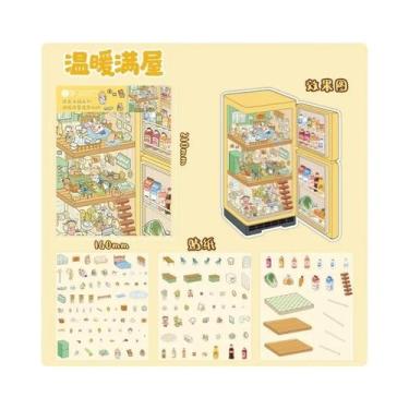 Imagem de Adesivo 3D Kawaii Para Geladeira: Cenário De Cabana DIY, Presentes De 