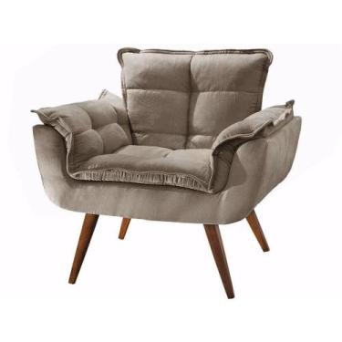 Imagem de Poltrona Pérola Suede Tecido Cappuccino - OUTRAS MARCAS