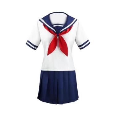 Imagem de Fantasia De Marinheira Azul Marinho Para Meninas, Traje De Festa De Ha