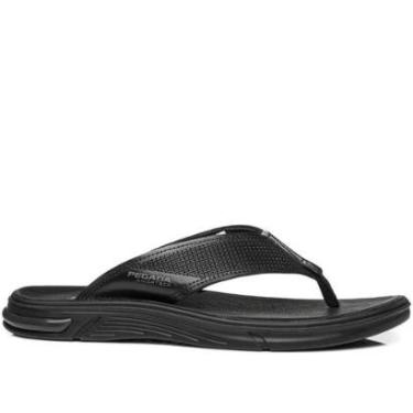 Imagem de Chinelo Pegada Masculino em Couro Preto 134403-03-Masculino