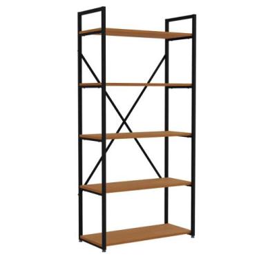 Imagem de Estante para Livros Livreiro 5 Prateleiras Kappesberg Industrial 150cm