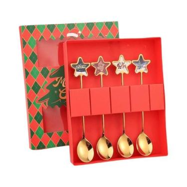 Imagem de Conjunto De Talheres De Aço Inoxidável Com Tema De Natal, Faca, Garfo 