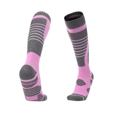 Imagem de Meias Térmicas Femininas De Inverno Para Ciclismo, Futebol, Snowboard,