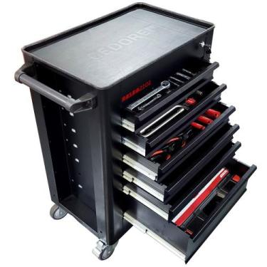 Imagem de Carrinho para ferramentas 6 gavetas com 220 ferramentas Black Edition 