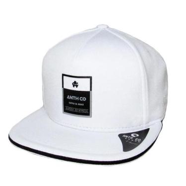 Imagem de Boné Anth Co Masculino Aba Reta Snapback Ajustável, Único, Branco, Hom