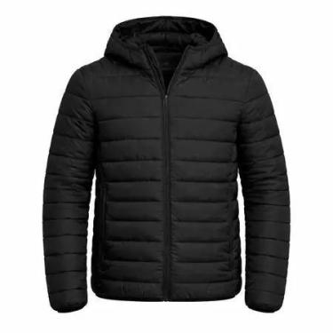 Imagem de Jaqueta Bobojaco Masculina Inverno Acolchoada Com Capuz Corta Vento Qu