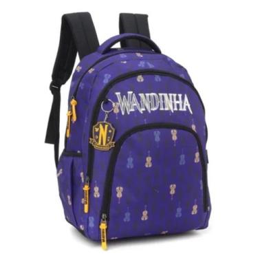 Imagem de Mochila Grande Costas Notebook Escola Universitário Wandinha - Luxcel
