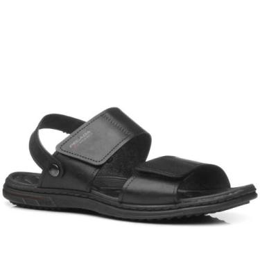 Imagem de Sandália Confortável Em Couro Masculino Pegada 133303, Preto, 38