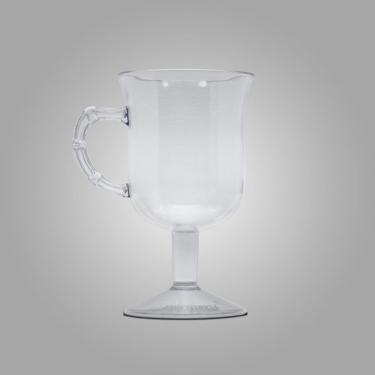 Imagem de Taça para Cappuccino Pit 230 Acrílico 230ML Transparente Jogo com 40 Unidades Plastilânia