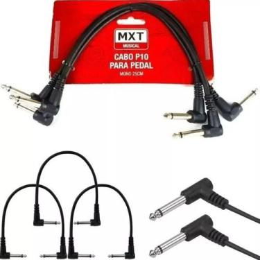Imagem de Cabo Mxt P10 L X P10 L - P/ Pedal 25cm - Kit C/ 3 Cabos