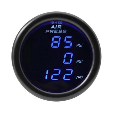 Imagem de Dual Air Suspension Ride Gauge, PSI Blue Air Pressure Gauge com 2PCs 1