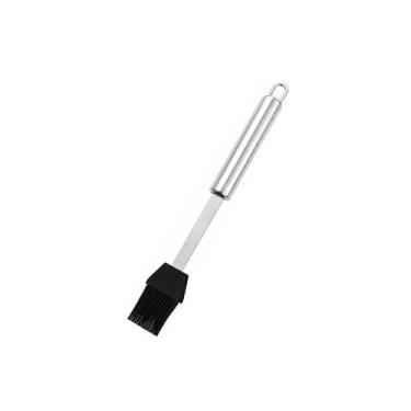 Imagem de Pincel Culinário Silicone Inox Preto Confeitaria Cozinha - KEHOME