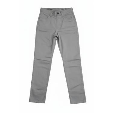Imagem de Calça Masculina Slim Algodão DLZ, Cinza platina, 42