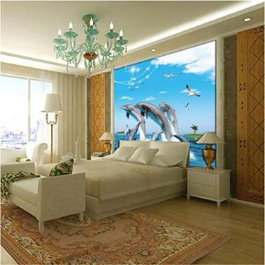 Papel de parede 3D personalizado tigre animal foto decoração casa TV fundo  mural, papel de parede para sala de estar - 430300 cm