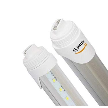 Imagem de CYLED Tubo de luz LED T8/T10/T12, 2,4 m 40W R17d, substituição 38177-4 - F96T12/CW/HO - tubo fluorescente de 110 watts, 5500K (branco frio), potência de extremidade dupla, capa fosca, pacote com 15