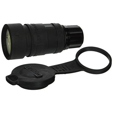 Imagem de Leviton 27W76-B 20-Amp, 480-Volt- 3PY, conector de bloqueio, grau industrial, aterramento, protetor de umidade, preto