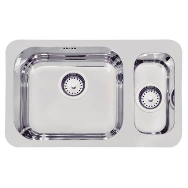 Imagem de Cuba E Meia Tramontina Prime Aço Inox Retangular 1.5C 40 Bl Acetinada Sem Escape -94039/102