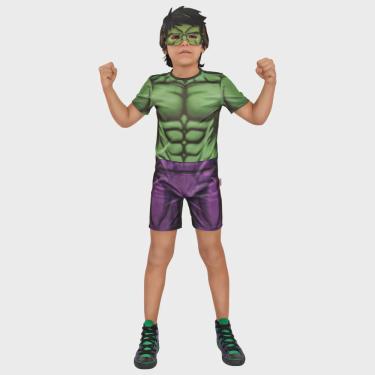 Imagem de Fantasia Infantil Hulk Pop Curta com Máscara