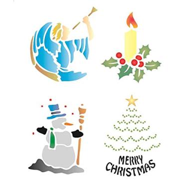 Imagem de Stencil de Plástico para Pintura OPA 20 x 25 cm - 1120 Temas Natalinos