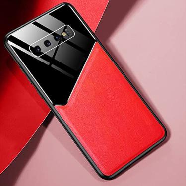 Imagem de Capa de couro magnético para Samsung Galaxy S22 Ultra S21 S20 FE S10 Plus S20FE Nota 20 10 A52 A52S A51 A71 Capas de telefone de concha macia, vermelho, para Samsung S20 Plus